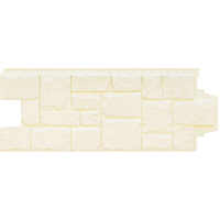 Фасадная панель Grand Line Крупный камень Стандарт, молочный