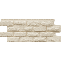 Фасадная панель Grand Line Колотый камень Стандарт, молочный