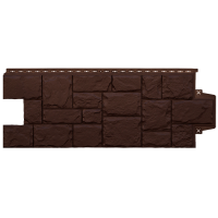 Фасадная панель Grand Line Крупный камень Стандарт, коричневый