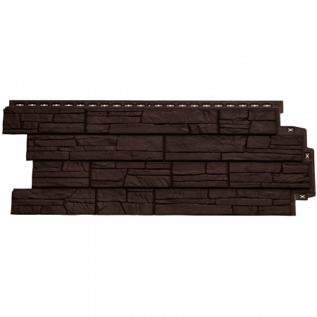 Фасадная панель Grand Line Сланец Стандарт, коричневый