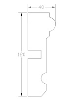 Наличник ForPRO Н-40x120