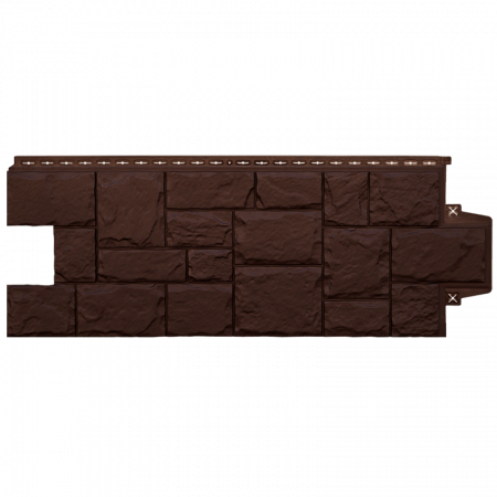 Фасадная панель Grand Line Крупный камень Стандарт, коричневый