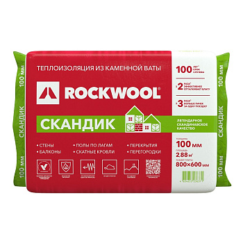 Утеплитель Rockwool Лайт Баттс Скандик, 100мм