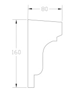 Подоконник ForPRO П-80x160