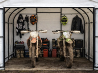 Тентовый гараж для мотоциклов и квадроциклов